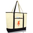 thumbnail image 4 of DALIX Chinese Zodiac Sign Women's Tote Bag Astrology Gifts - Monkey Black, 4 of 7