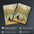 thumbnail image 3 of Chess In The Park Whimsical Chess Game Pastel Colour Artwork Art Print Framed Poster Wall Decor 12x16 inch, 3 of 5
