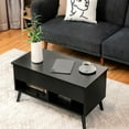 thumbnail image 2 of Mid-Century Lift-Top Coffee Table Sofa Laptop Desk in Black Wood Finish, 2 of 4