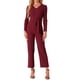 thumbnail image 2 of INSPIRAR CHIC Mono de Mujer con Cuello en V de Manga Larga, Pierna Ancha, Pantalones Largos, Mono de Punto Elegante, 2 of 6
