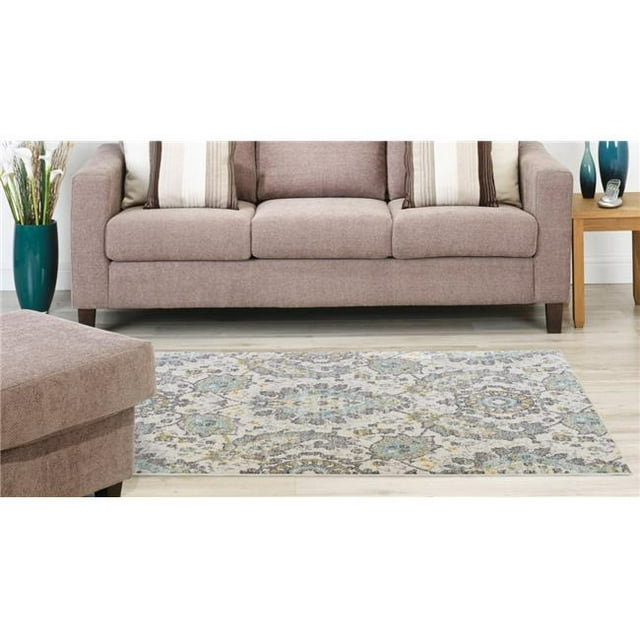 L Baiet MT919B46 Lula Boho Rug, Blue - 4 x 6 ft.