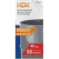 HDX 55 Gallon Clear HeavyDuty Flap Tie Drum Liner Trash Bags (40Count