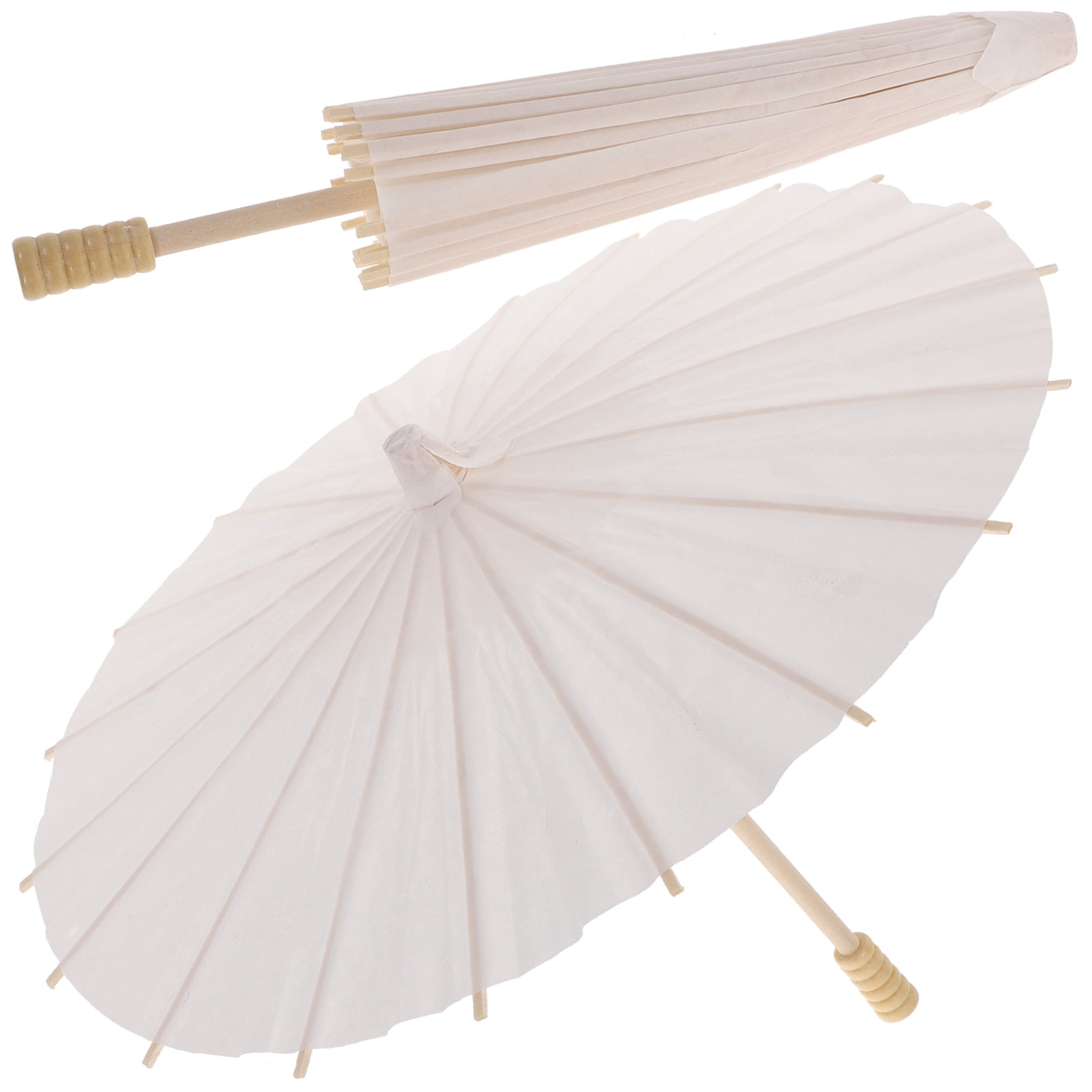 haak Naar boven Sandalen 2pcs 30cm Diameter Umbrella DIY White Paper Parasol Children Performance  Umbrella (Random Style Umbrella Handle) - Walmart.com