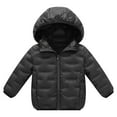 thumbnail image 3 of MEZZALL Warm Girls Down Jacket Winter Coats Kids Lightweight Long Sleeve Outerwear Solid Color Windproof Cold Weather Insulated Hooded With Soft Fabric Comfort And Play Relaxed Fit Child Streetwear, 3 of 9