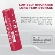 CBJJ Rechargeable 3.7V 21700 Battery 5000mAh Flat Top Rechargeable Li-ion Batteries for Flashlight
