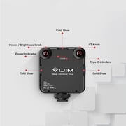 Ulanzi VIJIM VL81 Mini LED Video Light with Soft Diffuser 3200K–5500K Adjustable Color Temperature, USB-C Rechargeable, 3 Cold Shoe Mounts for Vlogging & Studio Lighting