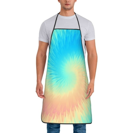 

Kitchen Aprons Pastel Rainbow Tie Dye Apron For Cooking Painting Bbq Grilling Baking