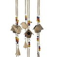 thumbnail image 5 of DecMode 42" Bronze Metal Handmade Birdhouse Bird Windchime with Glass Beads and Bells, 5 of 9