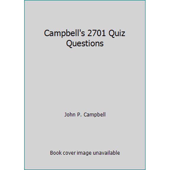 Pre-Owned Campbell's 2701 Quiz Questions (Paperback) 0944322239 9780944322239
