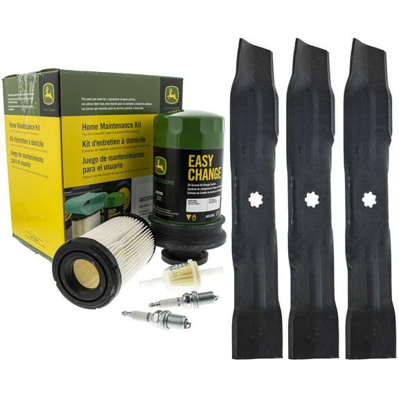 John Deere OEM Model E150 Maintenance Kit and Mulching Blades