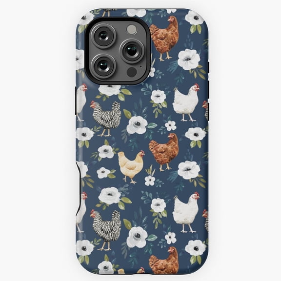 Watercolor Chicken Farm Animal Country Art Phone Case for iPhone 11 12 13 14 15 16 17 Pro Max