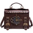 thumbnail image 2 of Bolso de cuero Retro maletín Steampunk bandolera bolso de hombro para mujer Lolita gótico disfraz accesorio, 2 of 3