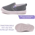 thumbnail image 5 of Yazi Toddler Canvas Sneakers for Girls Boys Casual Slip-on Loafers Shoes Flats for Little Kids, 5 of 12