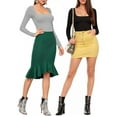 thumbnail image 3 of Womens Long Sleeve Bodysuit Square Neck Sexy Basic Tops Causal Leotard Bodysuit Tops, 3 of 5