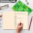 thumbnail image 5 of Wirebound Notebook Hardcover Spiral Notebooks Green Ink Splatter Pattern, 60 Pages, 80 GSM, 5.7 x 8.3in, 5 of 7
