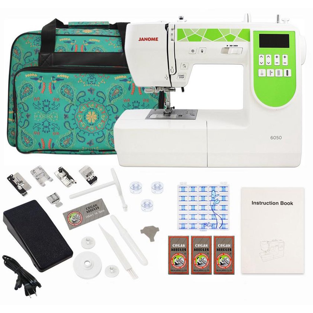 Janome 6050 Computerized Sewing Machine with Exclusive Bonus Bundle