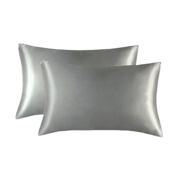 Funda de almohada de seda sintética Funda de almohada Funda de almohada de lijado Funda de almohada de color sólido