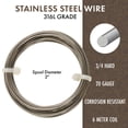 thumbnail image 5 of The Beadsmith Stainless Steel Wire – 316L Grade, Tarnish Resistant, Round Shape, 20-gauge, 6-Meter Coil – For Jewelry Making, Sculptures, Models, Gardening, Electrical & Industrial Crafts & Hobbies, 5 of 8