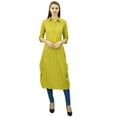 thumbnail image 6 of Phagun Indian Cotton Blend Kurti Kurta Casual Wear Collar Neck Tunic For Womens, 6 of 7