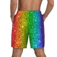 thumbnail image 2 of Rocae Glitter Rainbow for Men's Swim Trunks Quick Dry With Two Side Pockets and One Lined Patch PocketSmall, 2 of 9