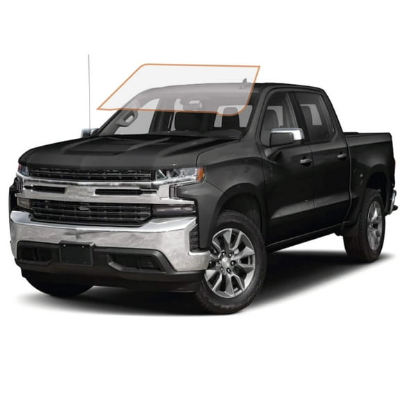 MotoShield Pro Premium Professional 2mil Precut Ceramic Window Tint Film for 2014-2018 Chevrolet Silverado 1500 Crew Cab — (Front Windshield 70%) + Lifetime Warranty