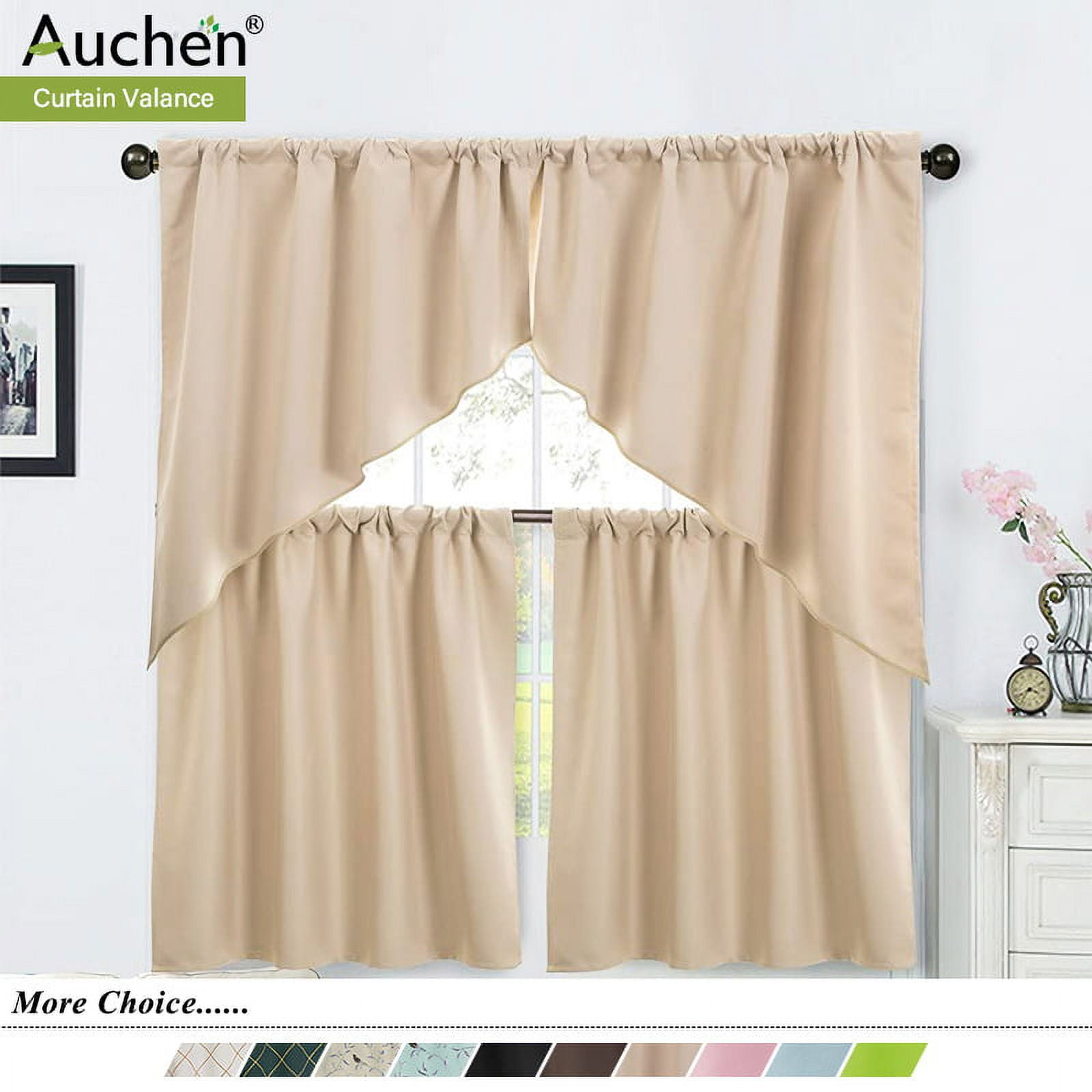 ADTASU Vintage Eiffel Tower Slim Women Valance for Kitchen/Bathroom/Living  Room/Bedroom Decor Blackout Windows Valances Curtains 60x18inch Rod Pocket