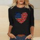 thumbnail image 2 of Camisetas de Manga Corta para las Mujeres Día de la Independencia Impreso Suelto Cuello Redondo Tee, Casual Y Blusas Festivas para las Mujeres Casual, 2 of 4
