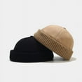 thumbnail image 3 of COCOpeaunt New Unisex Docker Cap Skullcap Retro Sailor Cap Beanie Hats Men Women Warm Bucket Cap Brimless Hat Skullcap Bonnet Hip Hop Hat, 3 of 6