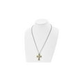 thumbnail image 3 of Mens Black and Yellow Plated Stainless Steel Cross Pendant Necklace with Chain (24 inches) for Men, 3 of 5