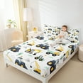 thumbnail image 4 of Homewish Crane Bulldozer Excavator Twin Sheet Sets,Equipped Truck Twin Fitted Sheet,White Yellow 03,Microfiber Bedroom Decor,3pcs, 4 of 7