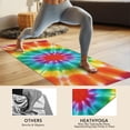 thumbnail image 4 of Rainbow Tie Dye Mandala Pattern Hot Yoga Mat Towel Non Slip for Hot Yoga - Quick-Drying Yoga Mat Cover with 4 Corner Pockets with Travel Bag - Hot Yoga Towel Non Slip 74"x26", 4 of 6