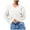 White, variant on Sweater for Women, V Neck Sweaters for Women, Solid Color Knit Crop Top, Long Sleeve for Fashion Wear