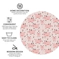 thumbnail image 3 of Honeii Pig print Leather Coaster Set of 4, ideal for safeguarding your furniture from drinks spills and effortless cleanup-Round Shape, 3 of 6