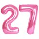 thumbnail image 1 of Globo Upegesy número 27 rosa de 40 pulgadas para fiesta de cumpleaños, 1 of 1