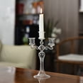 thumbnail image 3 of Candelabro de cristal de estilo francés creativo, candelabro colorido para cenas románticas a la luz de las velas, adornos para el hogar, bodas, 3 of 5