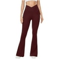 thumbnail image 6 of Flare Leggings For Women Tall Long High Waist Bootcut Flare Yoga Leggings No Front Seam, 6 of 7