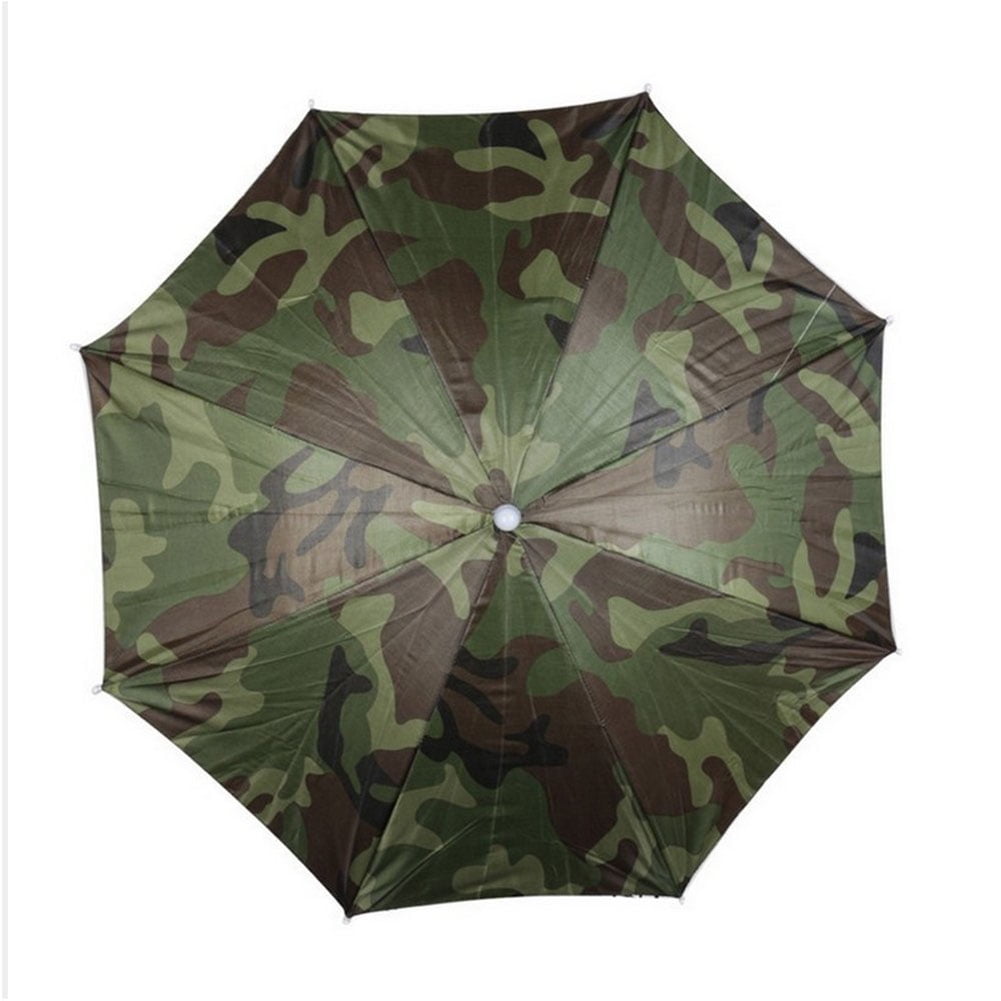Sunjoy Tech Umbrella Hat, 25 inch Hands Free Umbrella Cap Anti-Rain Cap for Adults and Kids, Fishing Golf Gardening Sunshade Outdoor Headwear