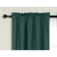 thumbnail image 3 of Set of 2 panels persian collection matte finish Not shiny Hunter Green solid blackout with rod pocket foam lined window curtain drape R64 84 length, 3 of 3
