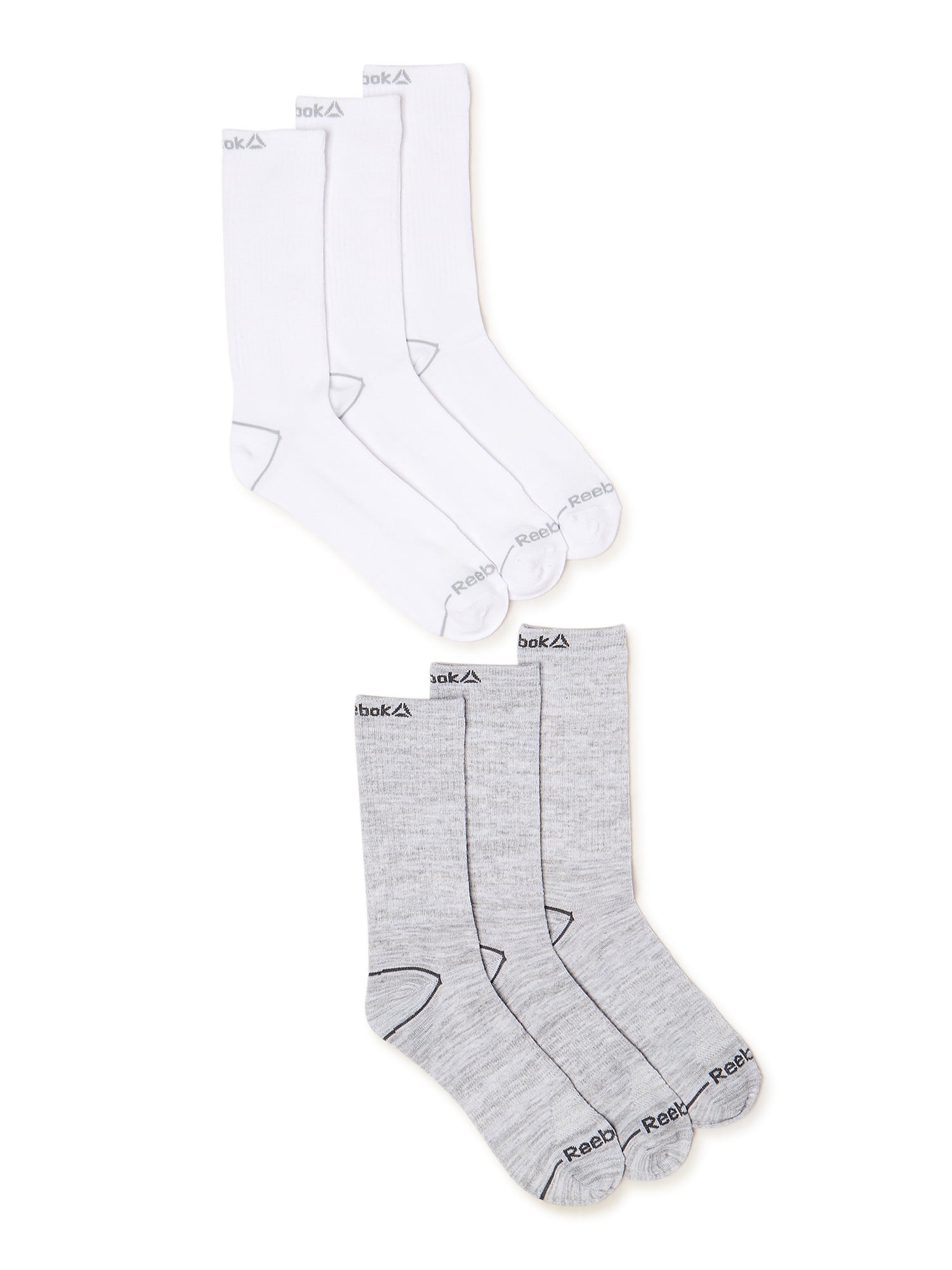 lufthavn Deqenereret Hævde Reebok Men's Pro Series Flatknit Crew Socks, 6-Pack, Sizes 6-12 -  Walmart.com