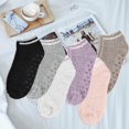 thumbnail image 6 of 6 Pairs Non Slip Hospital Socks for Women Fluffy Fuzzy Slipper Socks with Grips, 6 of 6