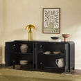 thumbnail image 6 of Walker Edison Modern 64" Sideboard with Rounded Edges, Black, 6 of 11