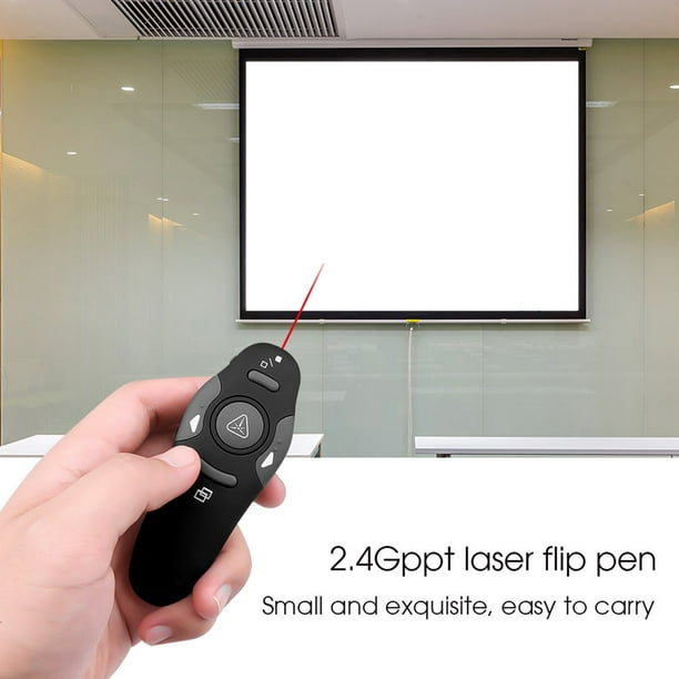 Présentateur sans fil 2.4 GHz avec stylo pointeur Laser rouge, télécommande  USB RF, présentation Powerpoint PPT, haute qualité