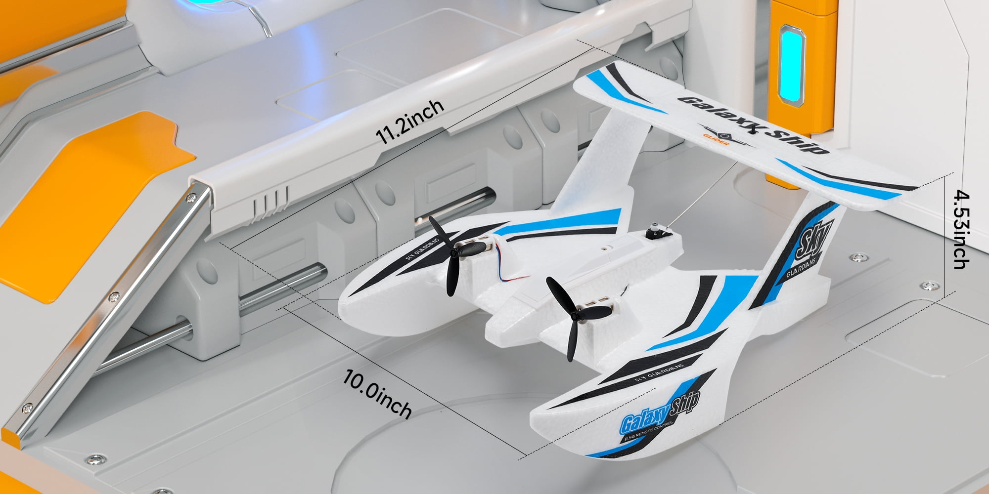 Bruce&Shark RC Plane Remote Control Airplanes for Water Land & Air, Tri-Phibian Aircraft, RC Airplane, 2.4GHz RTF Airplane Glider for Boys Girls Kids Adult