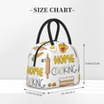 thumbnail image 2 of Yiaed Home Cooking Print Lunch Bag Adult Insulated Lunch Box, Leakproof Cooler Food Lunch Containers Reusable High Capacity Lunch Tote Bags-One Size, 2 of 6