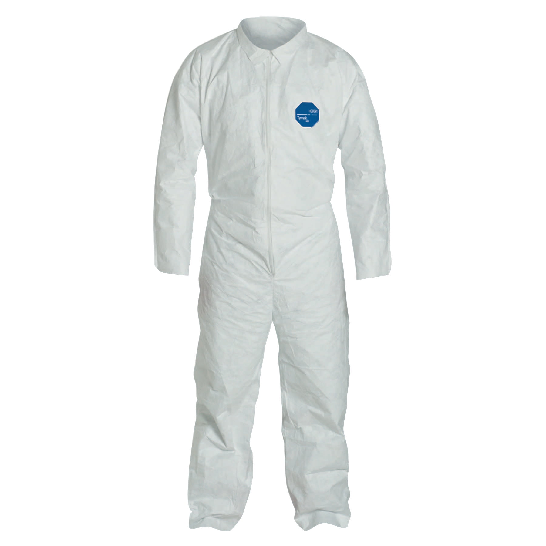 DuPont Tyvek Coveralls, White, Large, With Collar by DuPont™