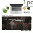 thumbnail image 4 of HLONK 1pc XL/XXL Polyester Geometric Glow Pattern Mouse Pad  Large Durable Gaming Keyboard  with Precision Stitching  Non-Slip Rubber Backing - Ideal for Home  Office  Gaming Room  and Gi, 4 of 7