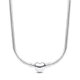 thumbnail image 2 of Cadena plata esterlina 925 de Serpiente con Cierre de Corazón 545, 2 of 3