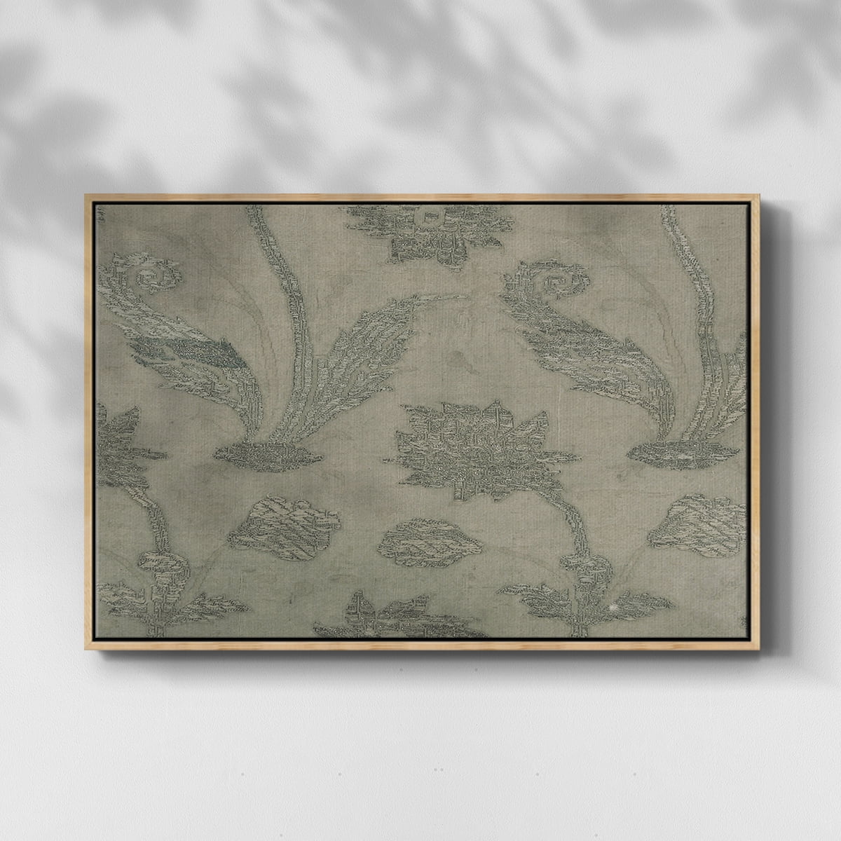 Vintage Abstract Print-XV Framed in Natural Wood Wood Gallery Wrapped Canvas 17 in. x 25 in.