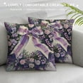 thumbnail image 3 of Qinduosi Spring Pillow Covers Purple Spring Summer Decorations Throw Pillow Covers Farmhouse Cushion Case for Sofa Couch White, 3 of 5