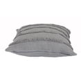 thumbnail image 3 of Laddha Home Designs Solid Striped Square Throw Pillow - 20" - Gray - Set of 4, 3 of 3